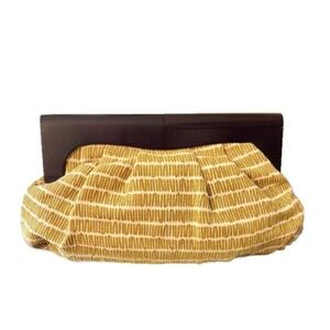 DISCOUNTED!!!  OLD NAVY Wooden Handle Cloth Clutch Handbag Bermuda Bag